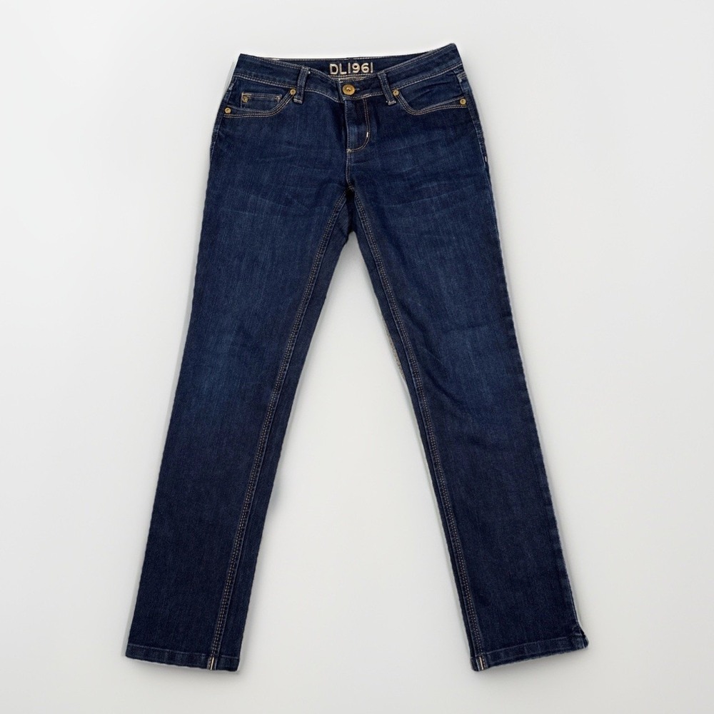 DL1961 Angel Skinny Ankle Jeans Womens 26 Blue Mariner Mid Rise 4Way Stretch